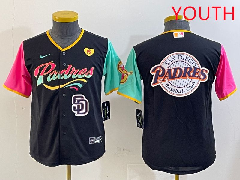 Youth San Diego Padres Blank Black City Edition Game 2025 Nike MLB Jersey style 16